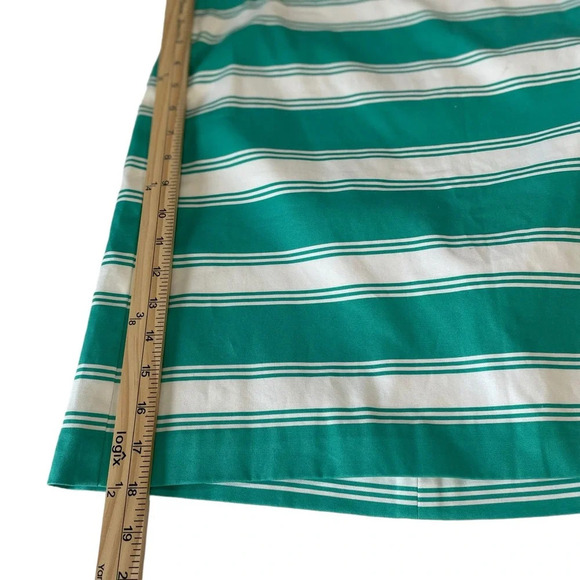 VINEYARD VINES Turquoise Blue Green White Striped Straight Pencil Skirt Size 10 - Picture 7 of 8